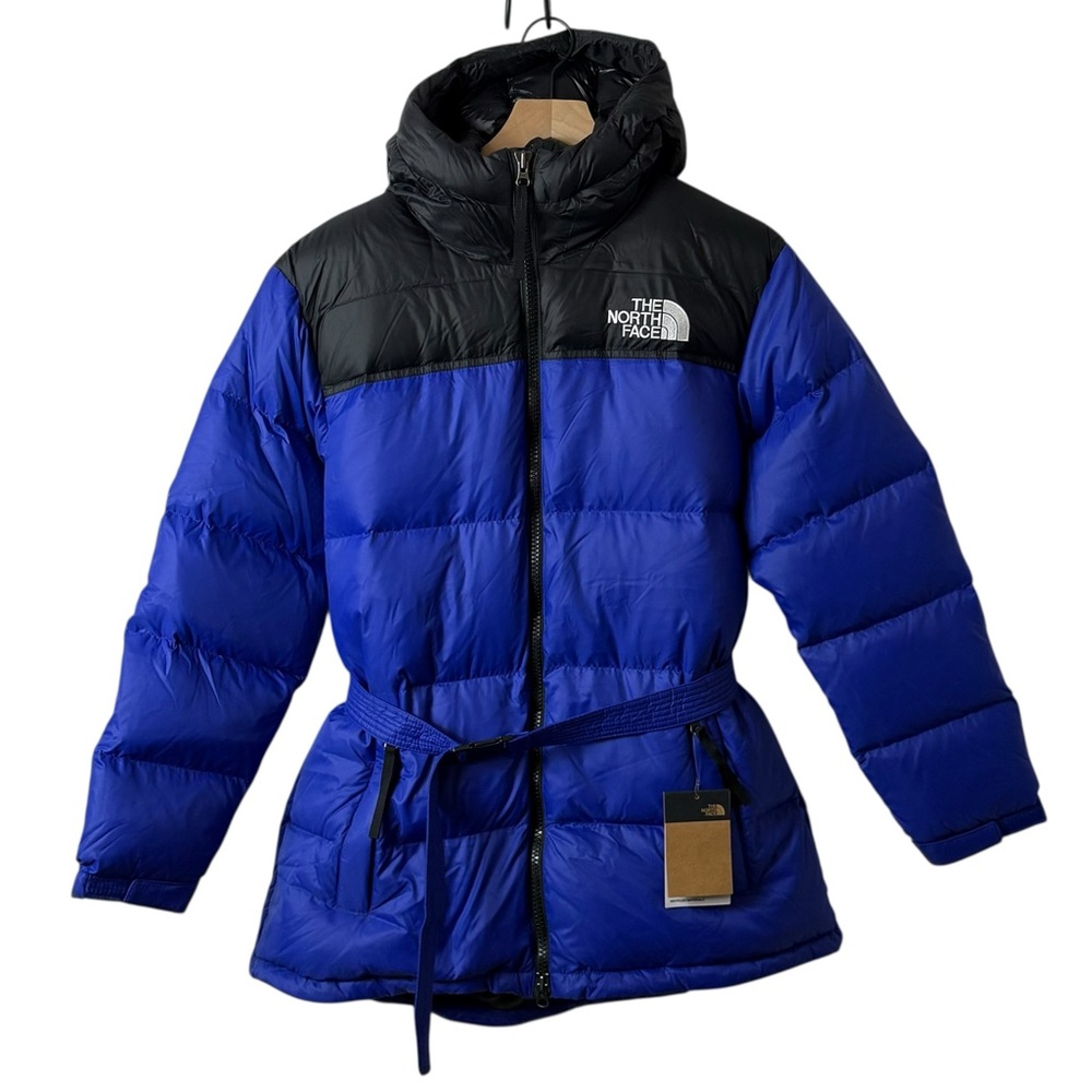 The North Face Women’s Medium Nuptse Belt Mid 700 Down Fill Puffer Coat Lapis